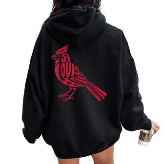 Cardinal Retro Vintage Women Oversized Hoodie Back Print - Thegiftio UK