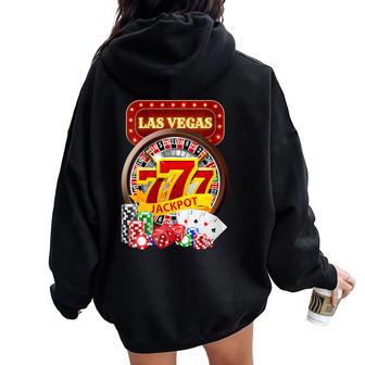 Casinos De Jeu De Hasard À Lasegas Nevada Sweat à capuche oversize pour femme avec imprimé dans le dos - Cadeauxyz