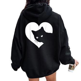 Cat Lover Who Loves Cats For Girls Women Oversized Hoodie Back Print - Regaloses