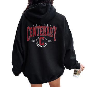 Centenary Athletics Arch Vintage Women Women Oversized Hoodie Back Print | Seseable UK