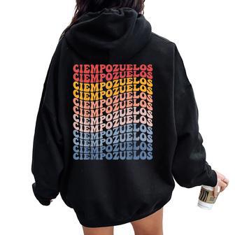 Ciempozuelos City Groovy Retro Women Oversized Hoodie Back Print - Regaloses