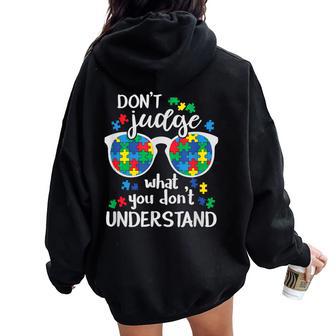 Cita De Concienciaciónobre El Autismo Es Hombres Autista Puzzle Autismo Women Oversized Hoodie Back Print - Regaloses
