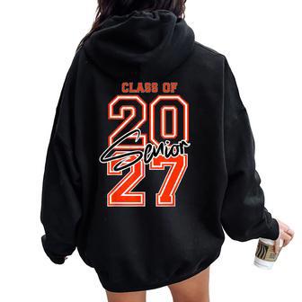 Class Of 2027 Senior Graduation Student Boys Girls Women Oversized Hoodie Back Print - Thegiftio UK