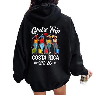 Costa Rica Girls Trip 2026 Birthday Squad Vacation Women Oversized Hoodie Back Print - Thegiftio UK