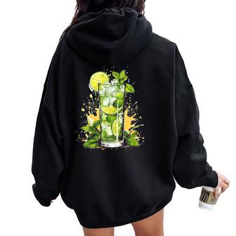 Costume De Cocktail Mojito Cubain Amusant Pour Homme Et Sweat à capuche oversize pour femme avec imprimé dans le dos - Cadeauxyz
