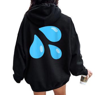 Costume De Gouttes D'eau Sweat à capuche oversize pour femme avec imprimé dans le dos - Cadeauxyz