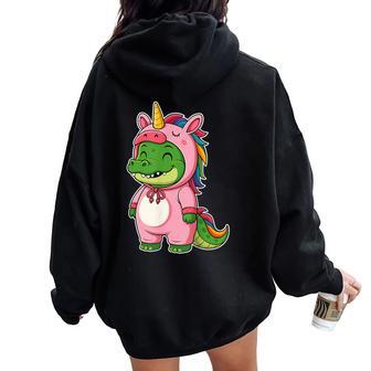 Costume De Licorne En Crocodile Kawaii Pour Filles Et Enfants Sweat à capuche oversize pour femme avec imprimé dans le dos - Cadeauxyz