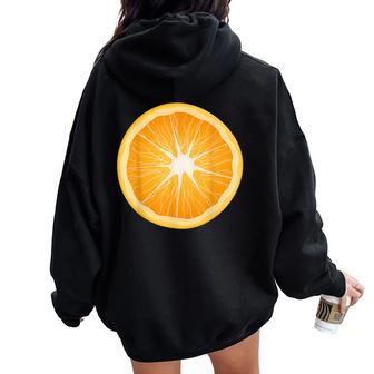 Costume Orange Déguisement Nourriture Homme Enfants Sweat à capuche oversize pour femme avec imprimé dans le dos - Cadeauxyz