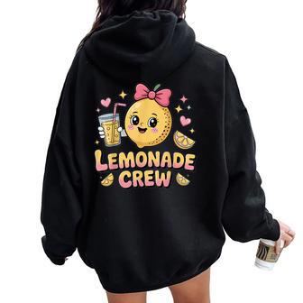 Cute Lemonade Day Crew Kawaii Girls Women Oversized Hoodie Back Print - Thegiftio UK