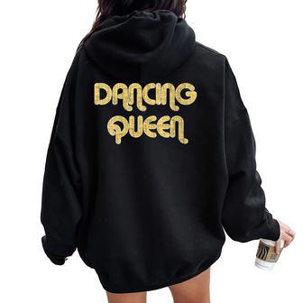 Dancing Queen Intage Imprimé Des Années 1970 Sweat à capuche oversize pour femme avec imprimé dans le dos - Cadeauxyz