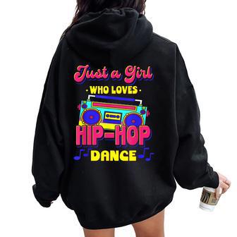 Danseuse Hip Hop Pour Pour Les Amateurs De Hip-Hop Et De Danse Sweat à capuche oversize pour femme avec imprimé dans le dos - Cadeauxyz