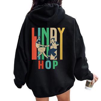 Diseño De Lindy Hop Para Tu Compañero De Baile Cuello Women Oversized Hoodie Back Print - Regaloses