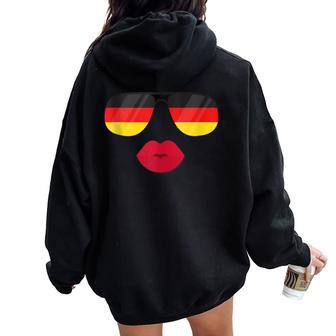 Divertida Bandera Alemania Deutschland Flagge Alemana In Mangas Women Oversized Hoodie Back Print - Regaloses