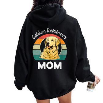 Donna Golden Retriever Mom Felpa con cappuccio oversize da donna con stampa posteriore - Novitaregali