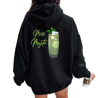 Donna Miss Mojito Party Girls Con Collo A Felpa con cappuccio oversize da donna con stampa posteriore - Novitaregali
