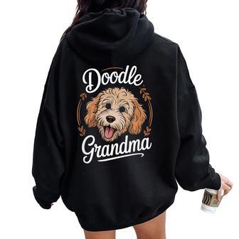 Doodle Grandma Cute Dog Lover For Goldendoodle Owners Women Oversized Hoodie Back Print | Mazezy