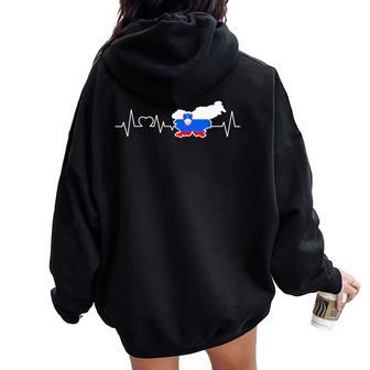 Drapeau De Lalovénie Cadeau Pour Homme Et Sweat à capuche oversize pour femme avec imprimé dans le dos - Cadeauxyz