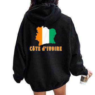 Drapeau Ivoirien Africain Hommes S Enfants Côte D'ivoire Sweat à capuche oversize pour femme avec imprimé dans le dos - Cadeauxyz