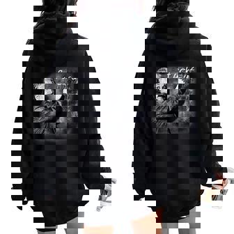 Einsteinarcasme Sweat à capuche oversize pour femme avec imprimé dans le dos - Cadeauxyz