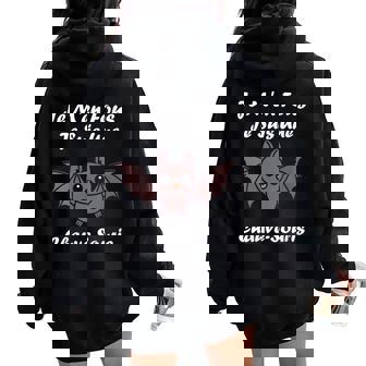 Enfant Animal Je M'en Fous Jeuis Une Chauve-Souris Sweat à capuche oversize pour femme avec imprimé dans le dos - Cadeauxyz