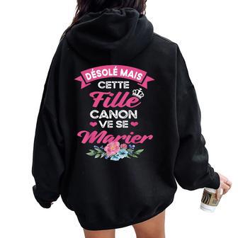Enterrement Deie De Jeune Fille Cadeau Evjf Sweat à capuche oversize pour femme avec imprimé dans le dos - Cadeauxyz