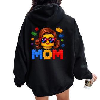 Family Mom Master Builder Building Bricks Blocks Women Oversized Hoodie Back Print | Seseable UK