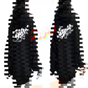 Flygirl Job Appréciation Rétro Sweat à capuche oversize pour femme avec imprimé dans le dos - Cadeauxyz