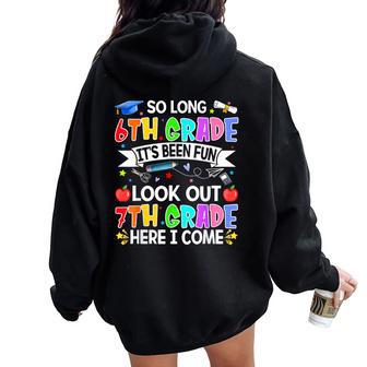 6Th Grade Graduation 2026 Graduate Hello 7Th Grade Women Oversized Hoodie Back Print - Thegiftio UK