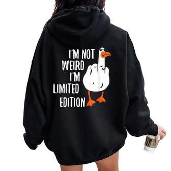 Duck De Edición Limitada Con I'm Not Weird Women Oversized Hoodie Back Print - Regaloses