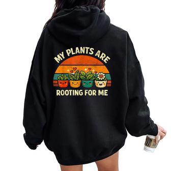 Gardener Graphic My Plants Gardening Women Oversized Hoodie Back Print | Mazezy