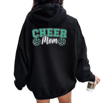 Loud Proud Cheer Mom Mama Cheerleading Green Black Pom Women Oversized Hoodie Back Print - Thegiftio UK