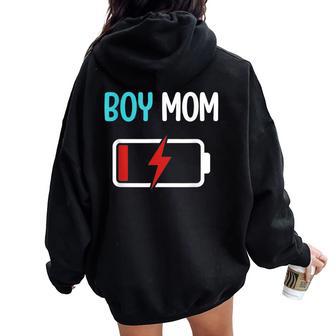 Boy Mom Boy Mom Women Women Oversized Hoodie Back Print - Thegiftio UK