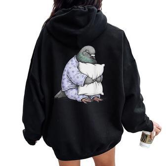 Sleepy Pigeon Pajama Kids Boys And Girls Women Oversized Hoodie Back Print - Thegiftio UK