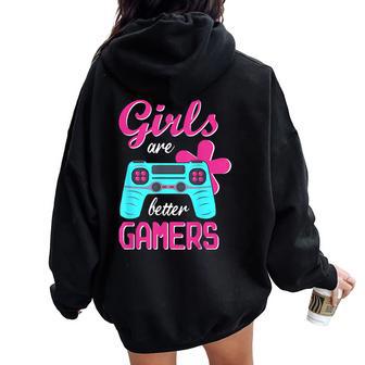 Gamer Girlfriend Gaming -Ideojuego Para Women Oversized Hoodie Back Print - Regaloses
