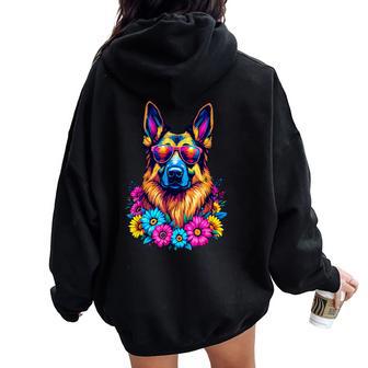 German Shepherd Women Girls Spring German Shepherd Dog Women Oversized Hoodie Back Print - Thegiftio UK