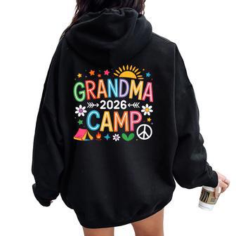 Grandma Camp 2026 Family Vacation Summer Camping Crew Kids Women Oversized Hoodie Back Print - Thegiftio UK