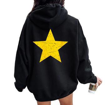 Grunge Alternative Distressed Redtar Musique Rock Des Années 90 Jaune Sweat à capuche oversize pour femme avec imprimé dans le dos - Cadeauxyz