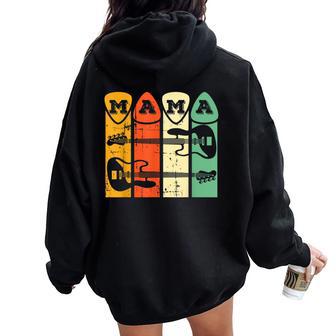 Guitare Basse Rétro Cadeau Pour Maman Bassiste Sweat à capuche oversize pour femme avec imprimé dans le dos - Cadeauxyz