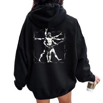 Guitare Rétro Homme Deitruve Rock Homme Drôle Guitare Sweat à capuche oversize pour femme avec imprimé dans le dos - Cadeauxyz