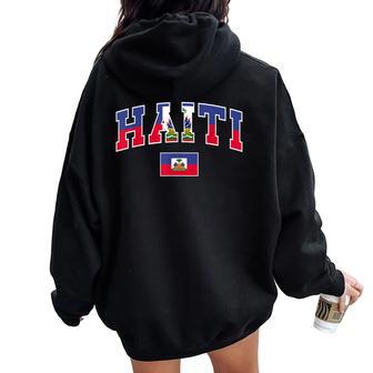Haitian Flag Day Haiti Flag Kids Women Oversized Hoodie Back Print - Thegiftio UK