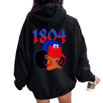 Haitian Revolution 1804 Haiti Flag Independence Day Women Women Oversized Hoodie Back Print - Thegiftio UK