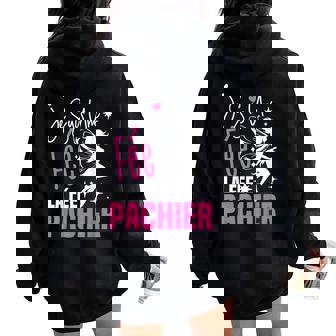 Humourlogan Humoristique Pour Jeu De Mots Original Sweat à capuche oversize pour femme avec imprimé dans le dos - Cadeauxyz