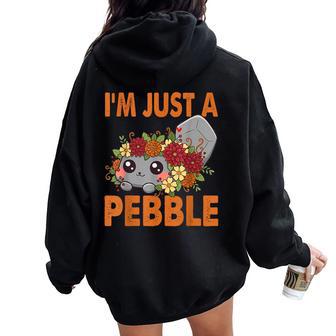 I'm Just A Pebble Pebble Cute Dog Kids Women Oversized Hoodie Back Print - Thegiftio UK