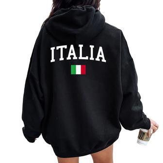 Italian Flag Kids Italy Women Oversized Hoodie Back Print - Thegiftio UK