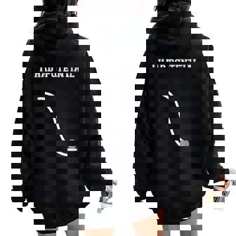 J'avais Du Potentiel Blagueur La Physique Rétro Sweat à capuche oversize pour femme avec imprimé dans le dos - Cadeauxyz