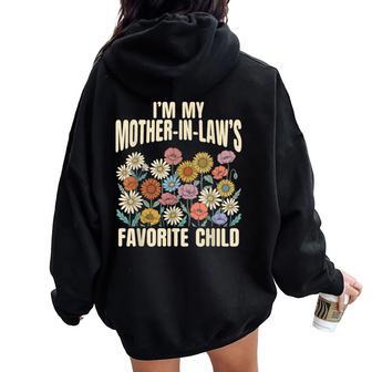 Jeuis L'enfant Préféré De Ma Belle-Mère Sweat à capuche oversize pour femme avec imprimé dans le dos - Cadeauxyz