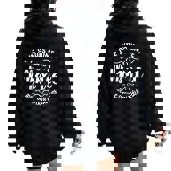 Jeuis Une Mamie Avec Option Râleuse Grand-Mère Sweat à capuche oversize pour femme avec imprimé dans le dos - Cadeauxyz