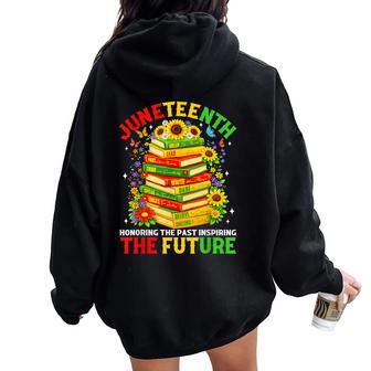 Junenth 1865 Black History Black African American Women Women Oversized Hoodie Back Print - Thegiftio UK