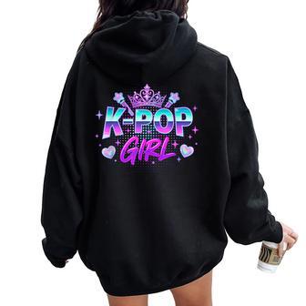 K-Pop Girl Women Oversized Hoodie Back Print - Thegiftio UK