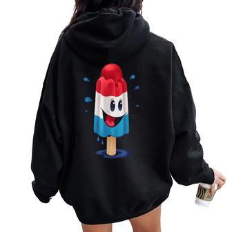 Kawaii Rocketpop Ice Pop Treat Children Women Oversized Hoodie Back Print - Thegiftio UK
